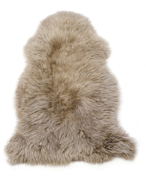 Heide-Lammfell taupe in taupe aus Schurwolle