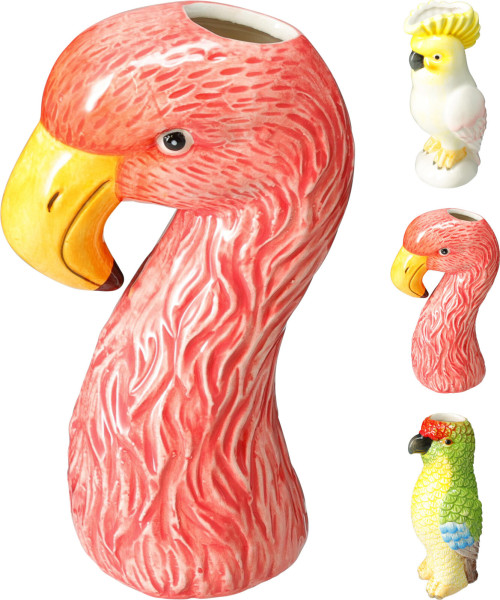 Vase BIRD in mehrfarbig aus Dolomit