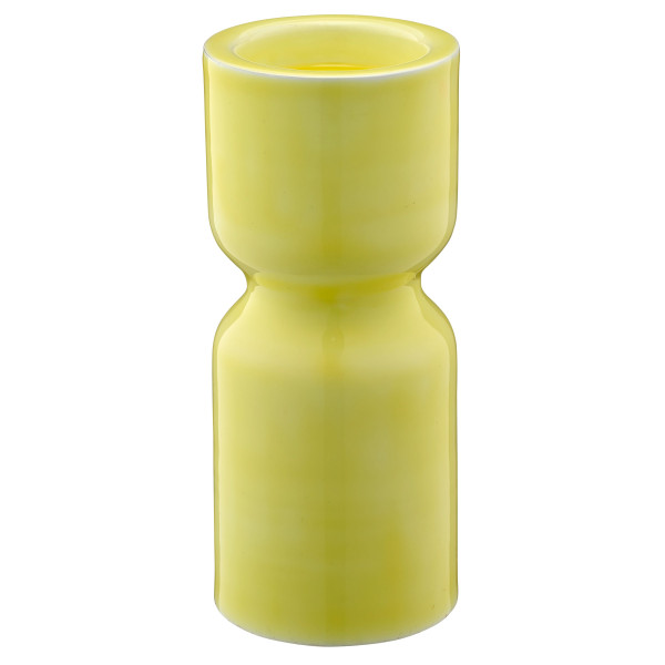 Kerzenhalter in gelb aus Metall