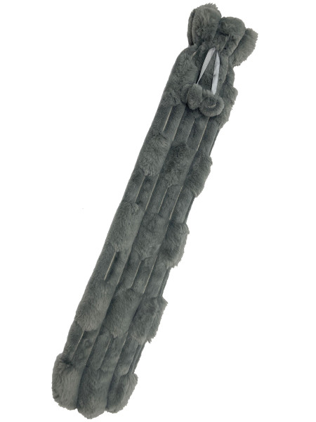 Wärmflasche FELL in grau aus Kunststoff