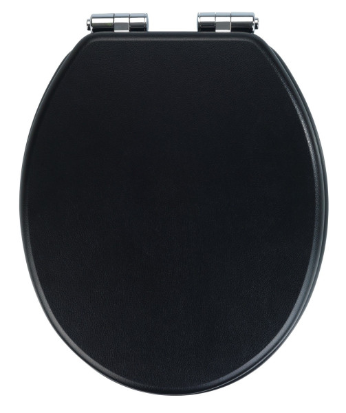 WC-Sitz CUERO in schwarz aus Holz