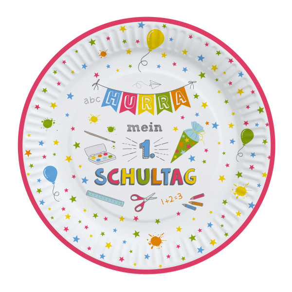 Pappteller-Set HURRA SCHULE