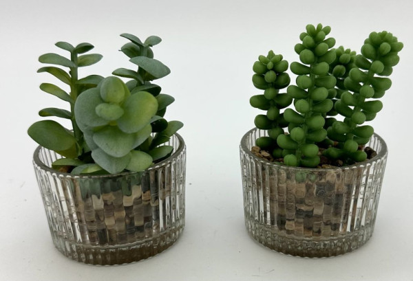 Kunstblume LIA in mehrfarbig aus Materialmix