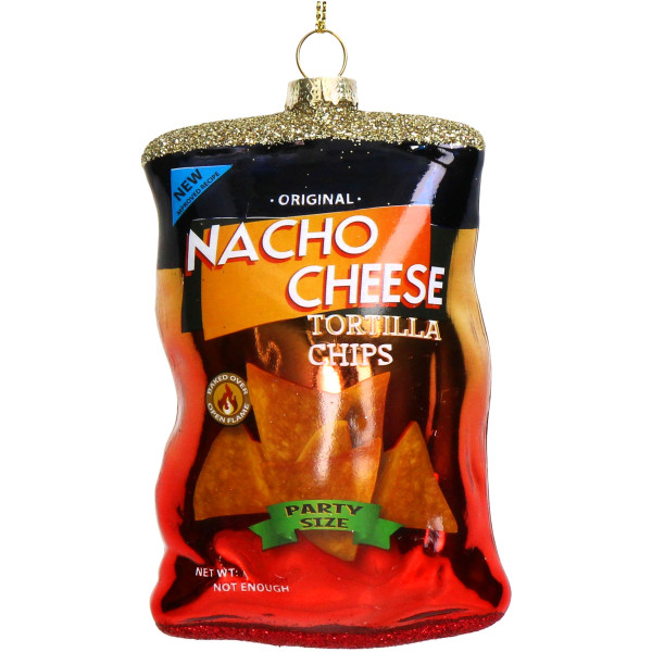 Weihnachtskugel NACHO CHEESE in mehrfarbig aus Glas