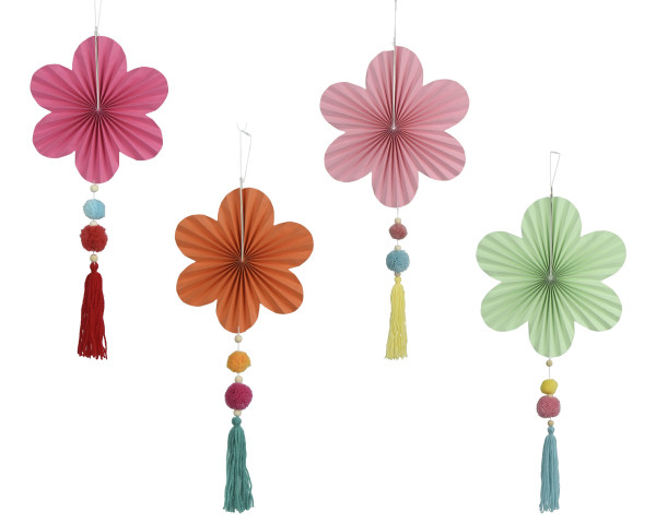 Hänger FLOWER in mehrfarbig aus Papier