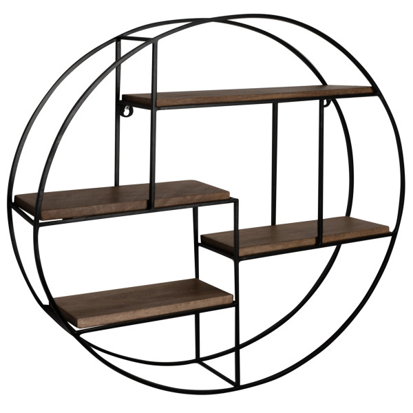 Wandregal in schwarz aus Holz