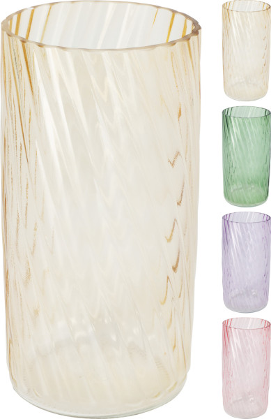 Vase ANA in mehrfarbig aus Glas