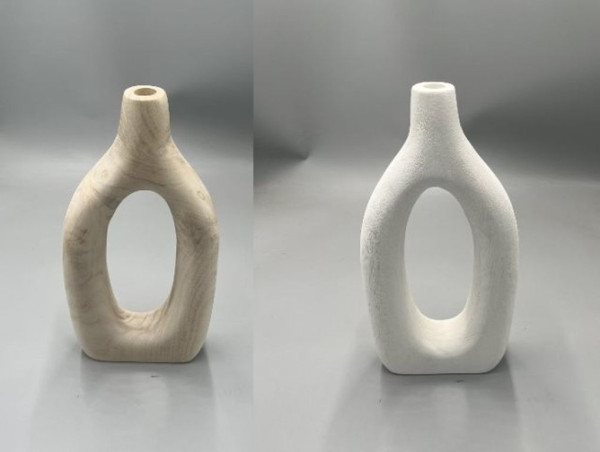 Vase IDA in mehrfarbig aus Holz