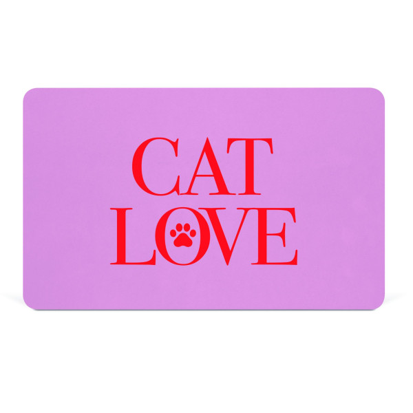Frühstücksbrett DESIGN@HOME CAT LOVE in rose aus Bone China