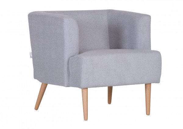 Sessel ASTLEY in grau aus Stoff