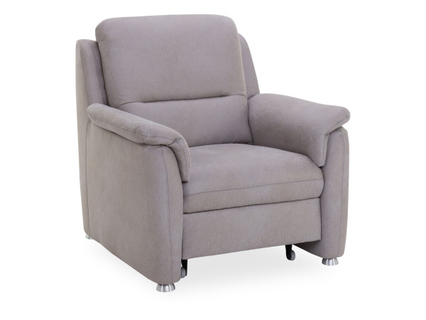 Sessel SYSTEMPOLSTER + Hocker Pino in alu 13635 aus Stoff