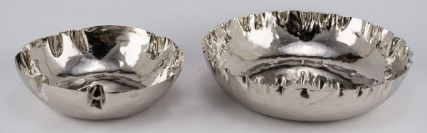 Schale in silberfarben aus Aluminium