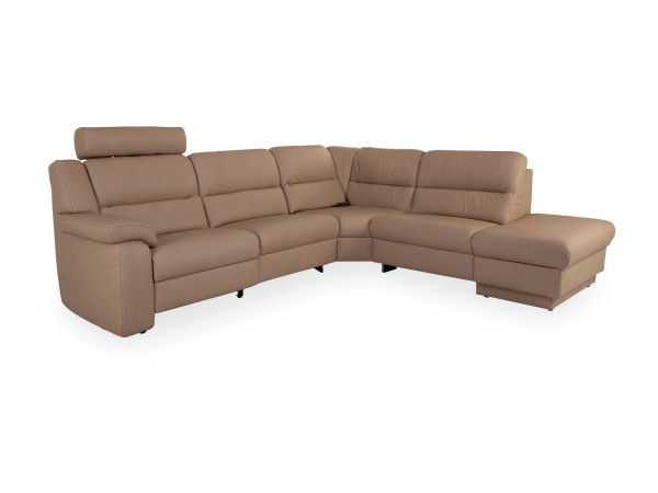 Polsterecke himolla 1112 in creme aus Leder