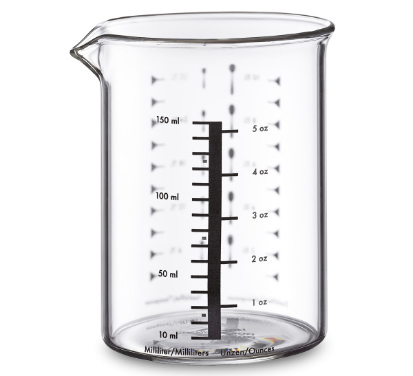 Messbecher in klar aus Glas