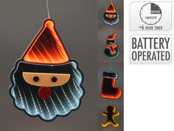 Dekohänger LED X-MAS in mehrfarbig aus Polypropylen