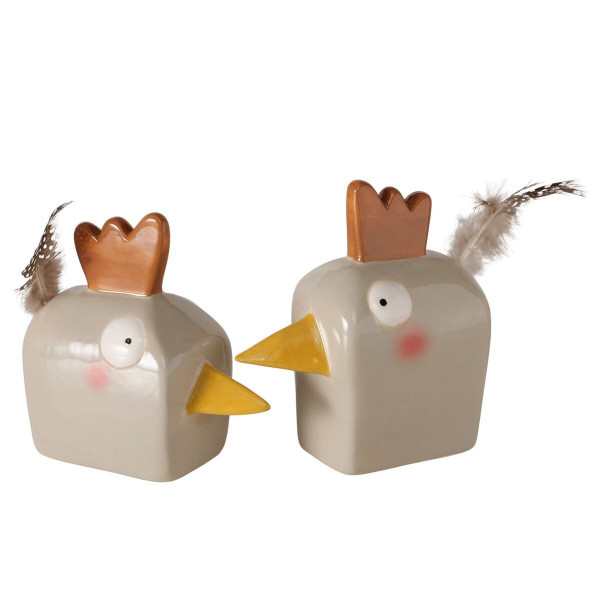 Dekofigur BEPPO in braun aus Materialmix