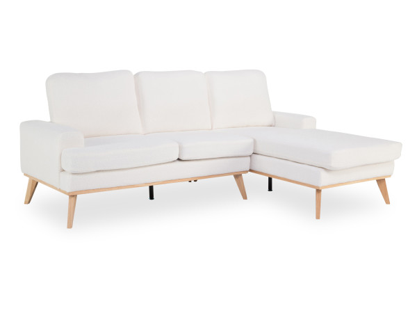 Polsterecke DROP VILJA in weiß aus Stoff