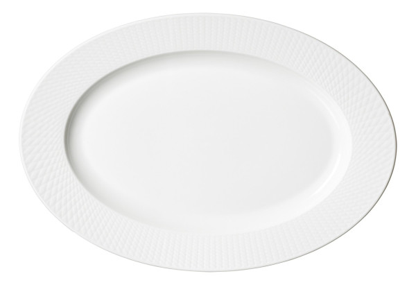 Platte SAPHIR in weiß aus Porzellan
