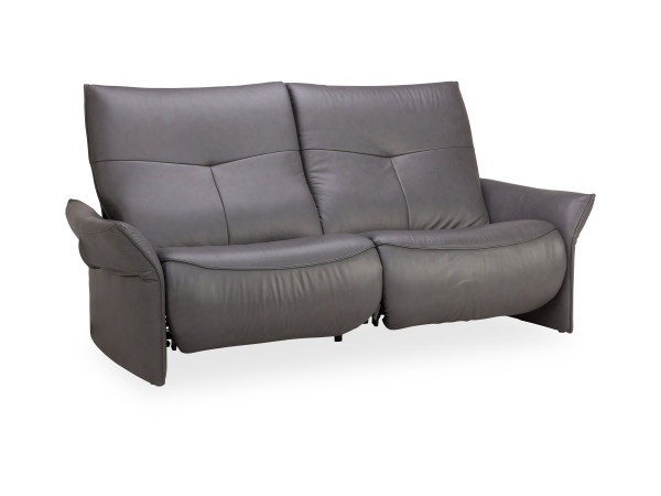 Sofa 3 Sitzer MONDO Varia in grau-braun aus Leder