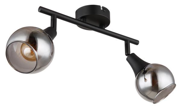 Wand-/Deckenspot in schwarz aus Metall