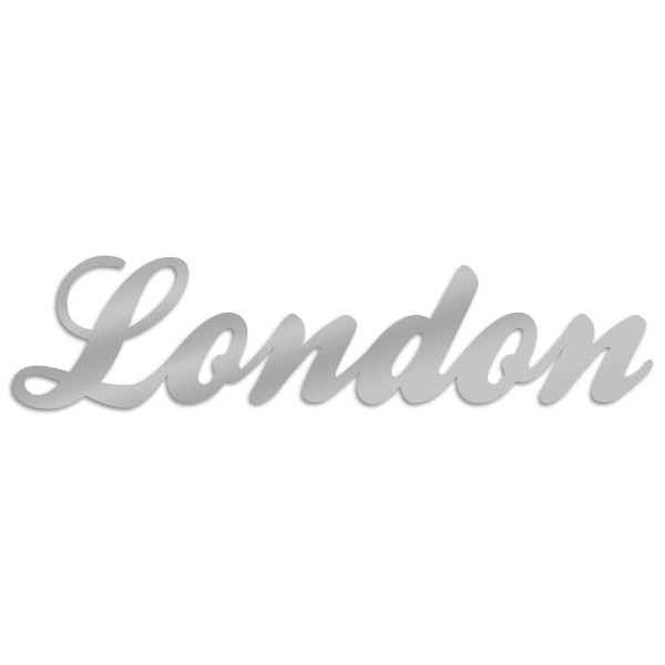 Schriftzug LONDON silber