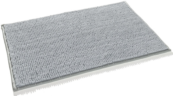 Badematte CHENILLE silber in silberfarben aus Polyester