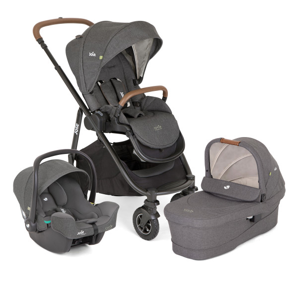 Kombi-Kinderwagen VERSATRAX in grau aus Materialmix