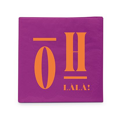 Servietten DESIGN@HOME OHLALA in lila aus Papier