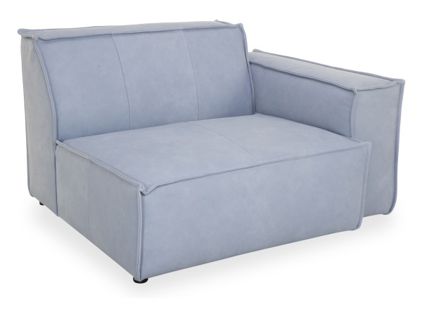 1 Elastoform Sitzer URBINO in Lightblue aus Leder