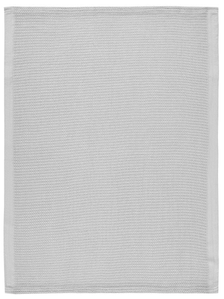 Strickdecke in grau aus Baumwolle