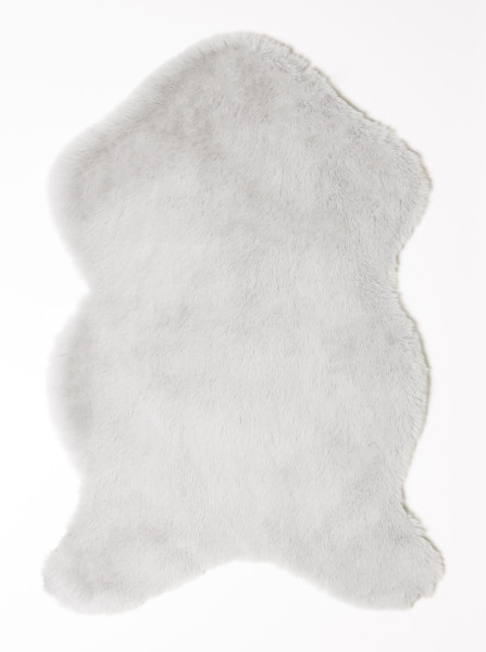 Kunstfell SEBY in silberfarben aus Polyester