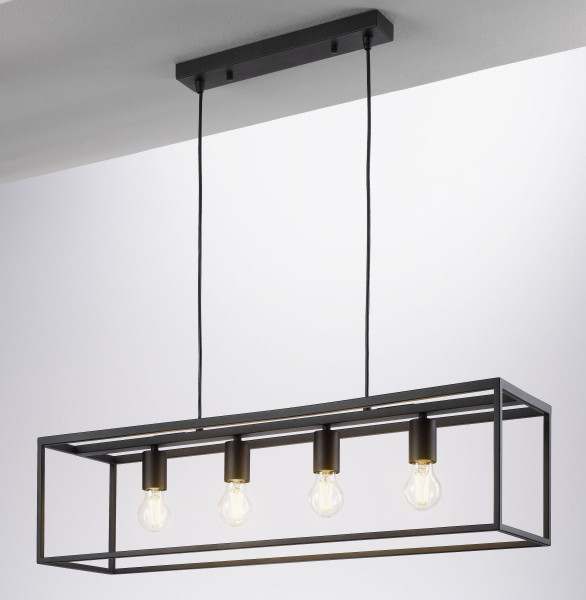 Hängeleuchte HAMPER in schwarz aus Metall