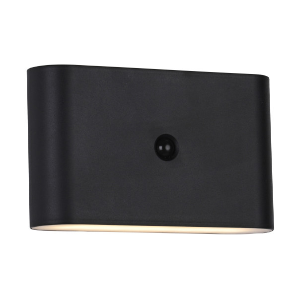 Wandleuchte AKKU ZIDDY LED in schwarz aus Aluminium