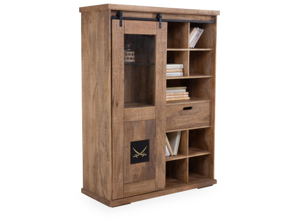 Highboard SANSIBAR HALMSTAD in mango aus Massivholz