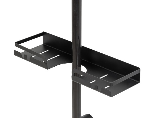 Duschstangencaddy ALTARELLA in schwarz aus Edelstahl