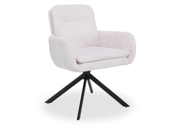 Armlehnenstuhl HARPER SERUI in beige aus Stoff