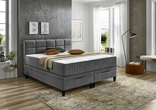 Boxbett HARPER SENDAI in grau aus Stoff