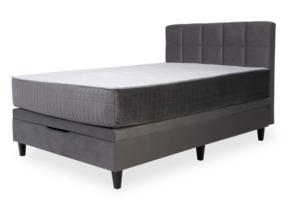 Boxbett WIETA in grau aus Stoff