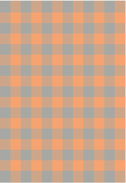 Geschirrtuch SCHACHBRETTKARO in orangerot aus Baumwolle