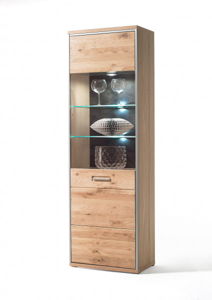 Vitrine L ESPERO in Eiche aus Teilmassiv