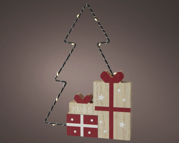 Dekoobjekt LED X-MAS TREE in mehrfarbig aus Materialmix