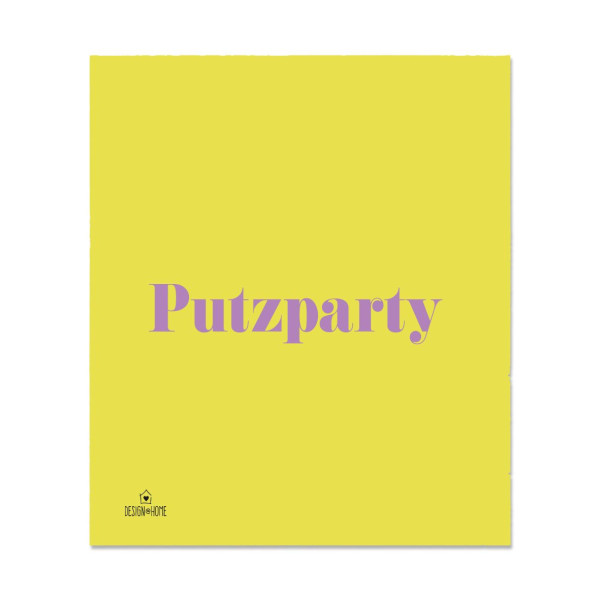 Schwammtuch DESIGN@HOME PUTZPARTY in gelb aus Mischgewebe