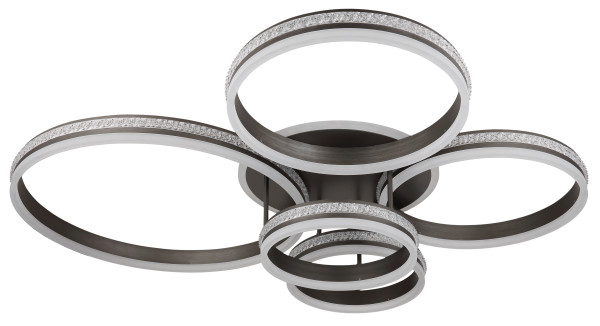 Deckenleuchte GROUNI in titanfarben aus Metall