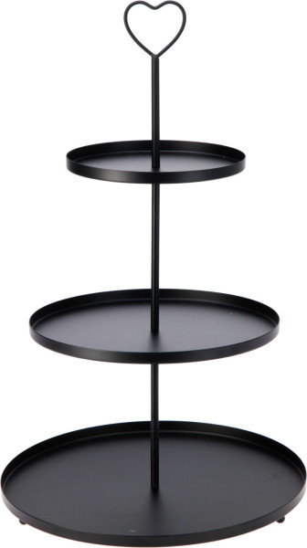 Etagere HEART in schwarz aus Eisen