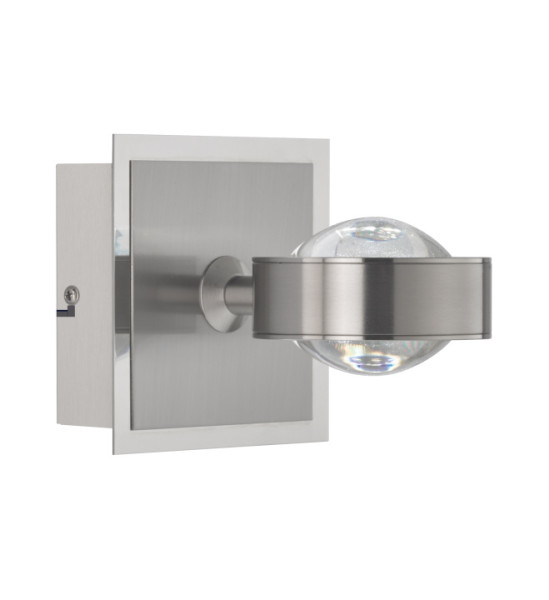 Wandleuchte CLUEDO in Nickel aus Metall