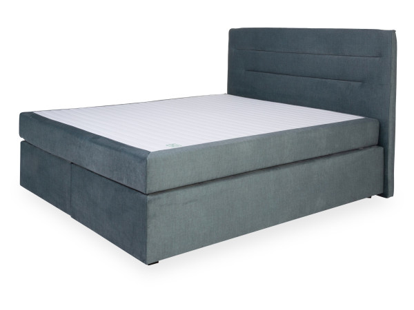Boxspringbett vito ASETTO in petrol aus Stoff