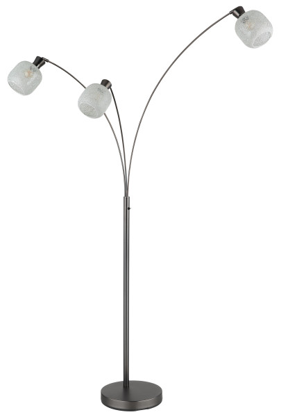 Stehleuchte BROKANA in schwarz aus Metall