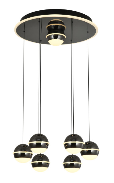 Pendelleuchte BIARRITZ in schwarz aus Metall