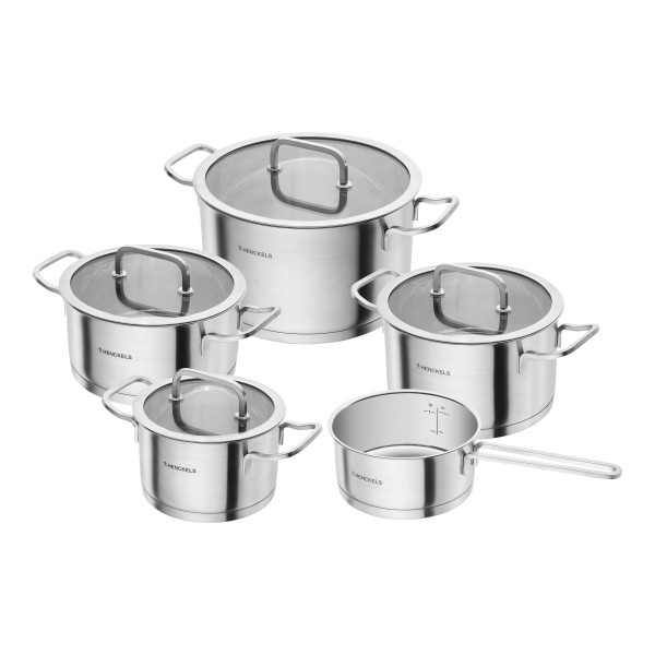 Kochtopf-Set Henckels by ZWILLING PULSE in silberfarben aus Materialmix
