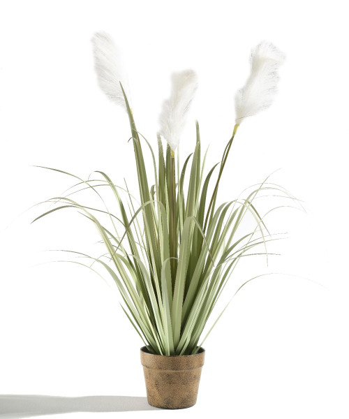 Kunstpflanze GRAS in grün aus Materialmix